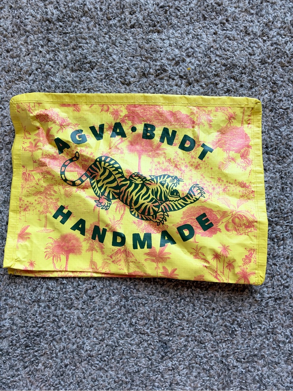 Agua Bendita Yellow Tropical Tiger Travel Pouch